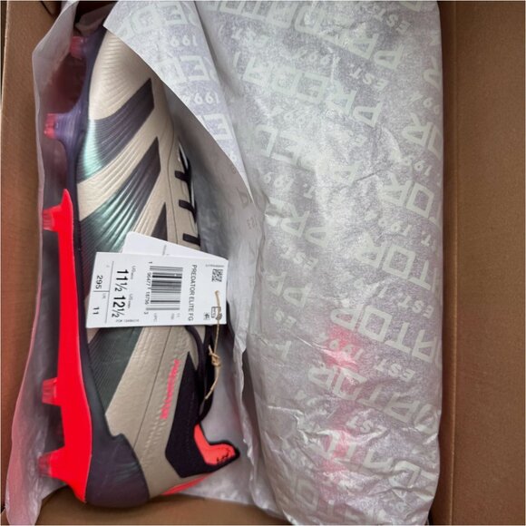 NEW Adidas Predator Elite FG Platinum Metallic Soccer Cleats IF8868 Mens Sz 11.5 main image 7